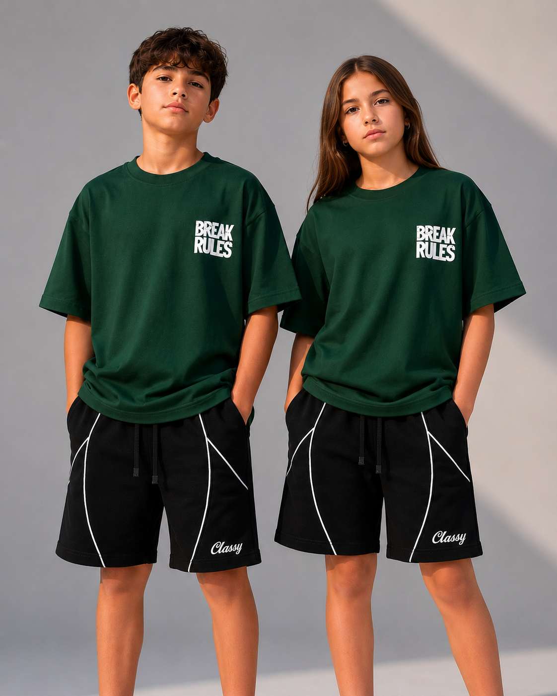 break rules dark green t-shirt