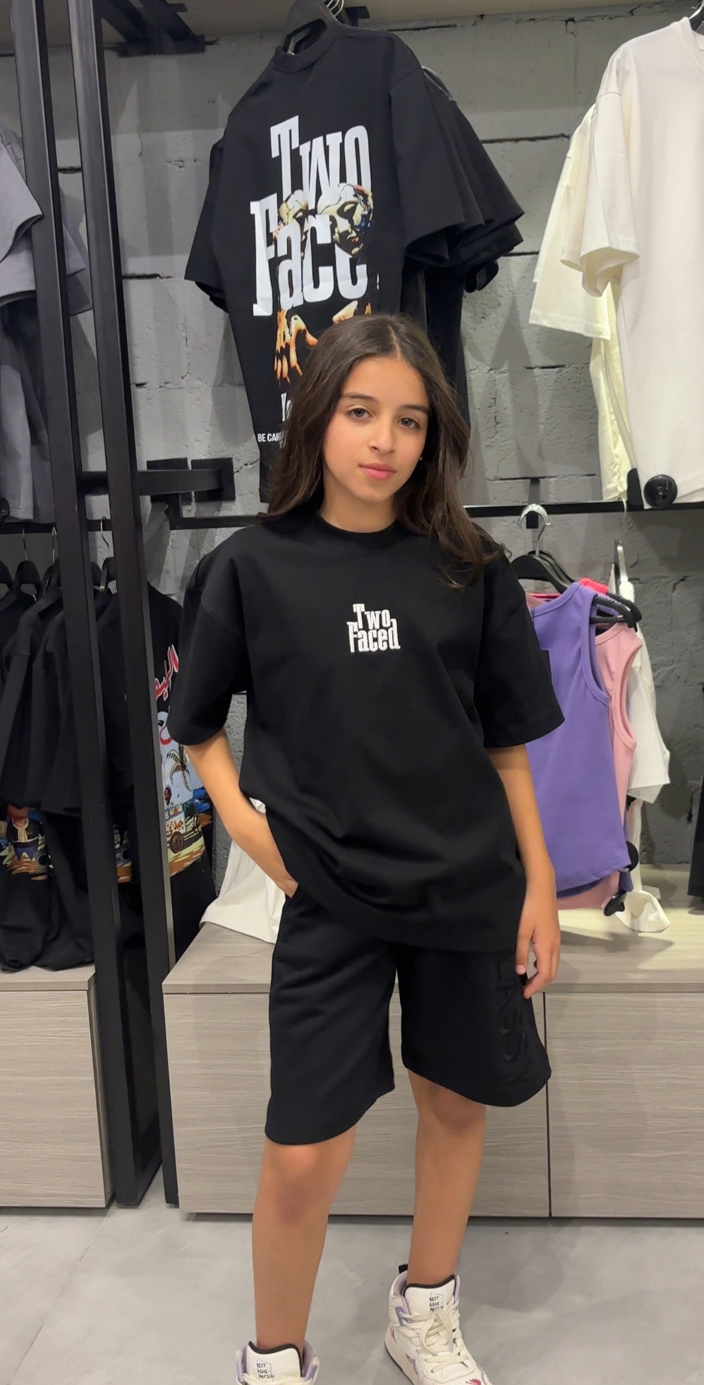 Two faced black t-shirt