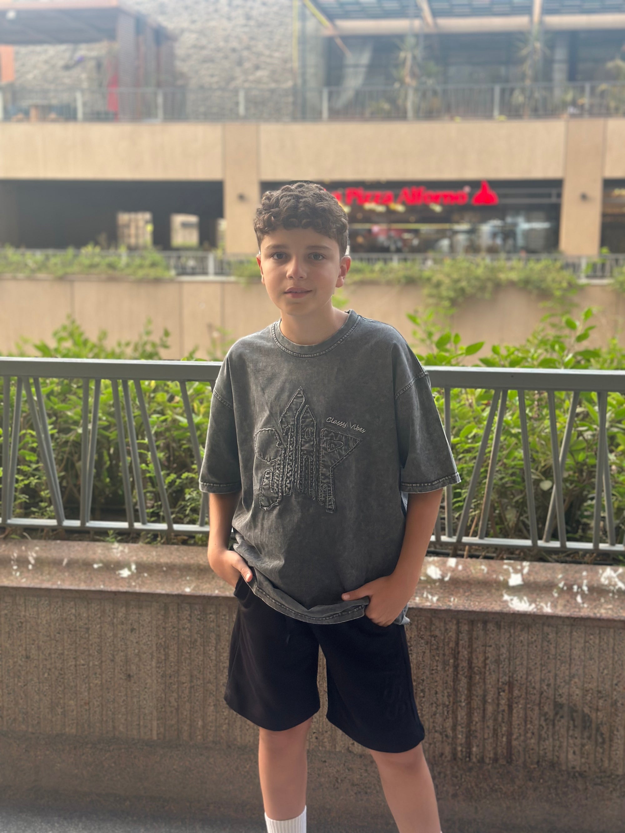 Washed grey t-shirt