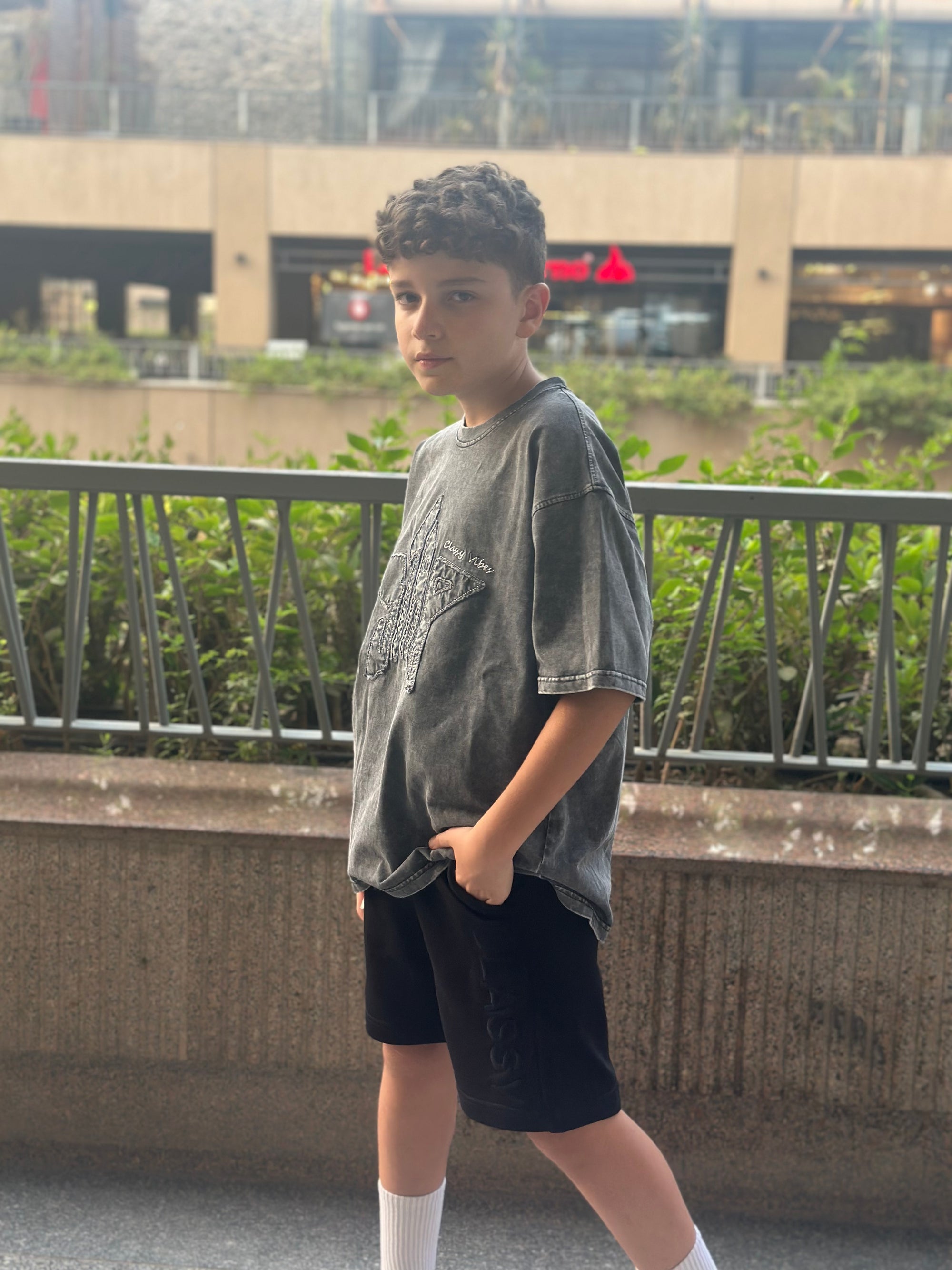 Washed grey t-shirt